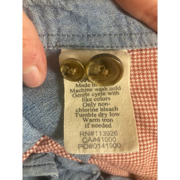 Life After Denim Men's Gingham Check Shorts Red White Plaid Sz Est L/XL - Picture 4 of 8